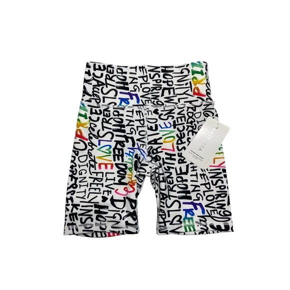 NWT Athleta Elation Train Biker Shorts Pride Limited Edition-sz Small - Picture 4 of 7